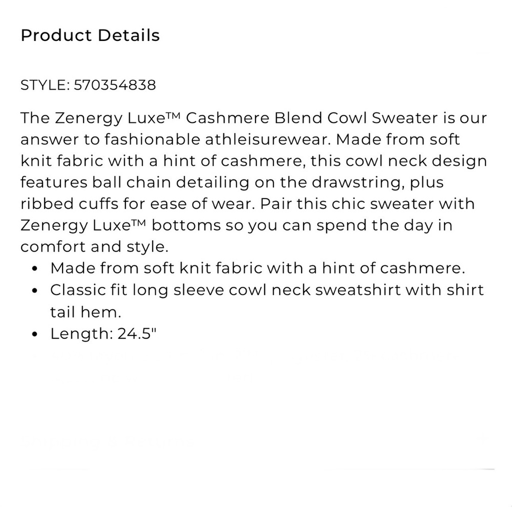 CHICO’S NWT XXL / 4 Cashmere Blend Zenergy Luxe Cowl Neck Sweater • Deep Merlot - Picture 8 of 10
